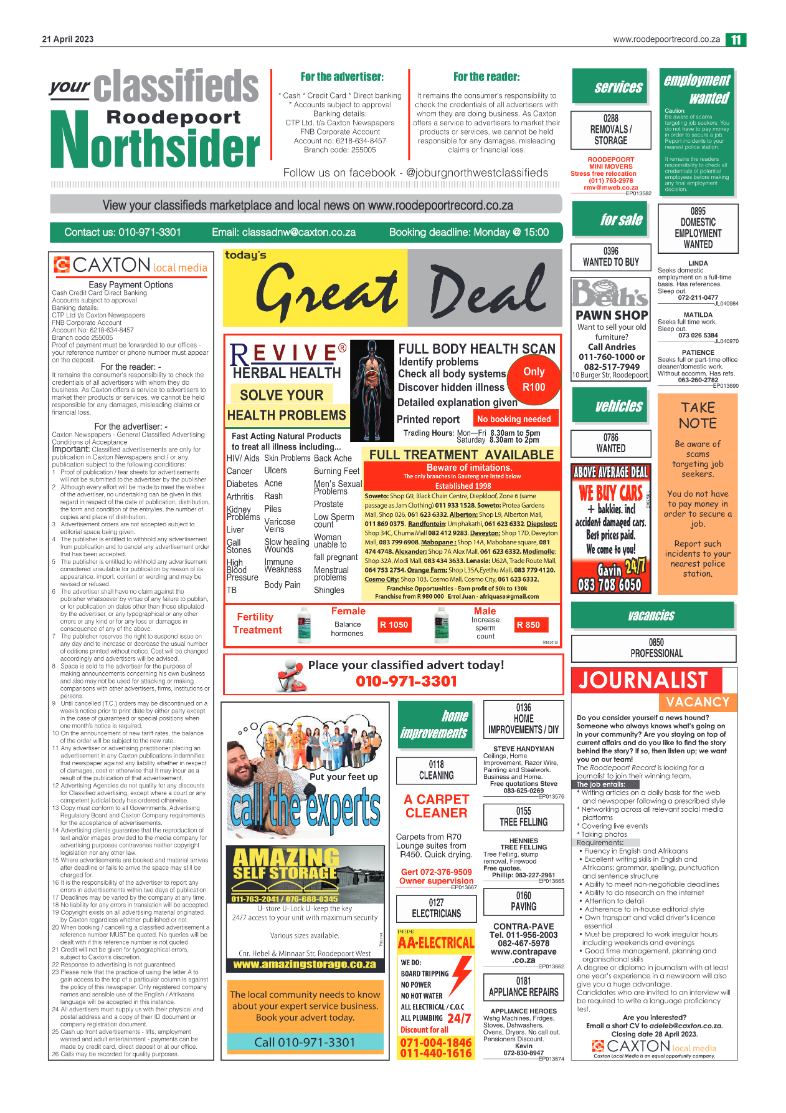 Roodepoort Northsider 21 April 2023 page 11