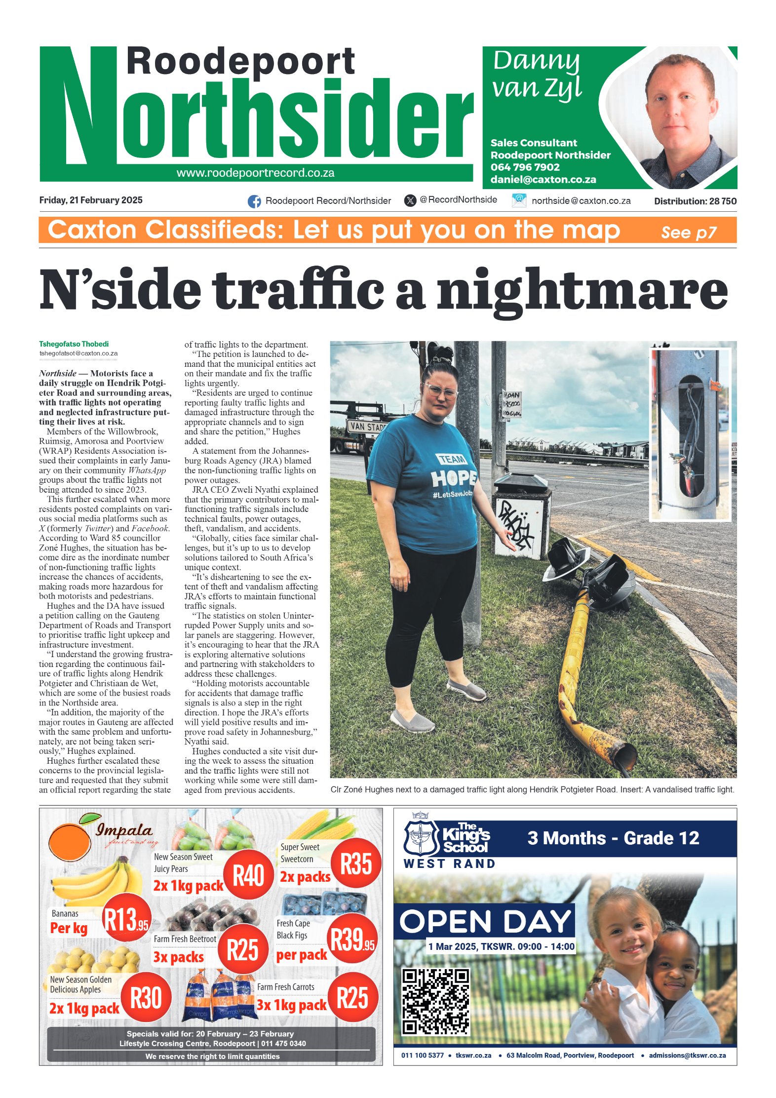 Roodepoort Northsider 21 February 2025 page 1