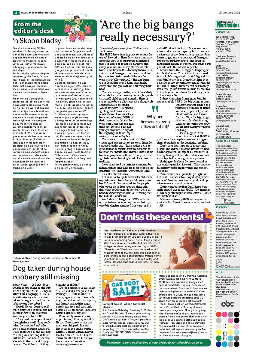 Roodepoort Northsider 21 January 2022 page 4