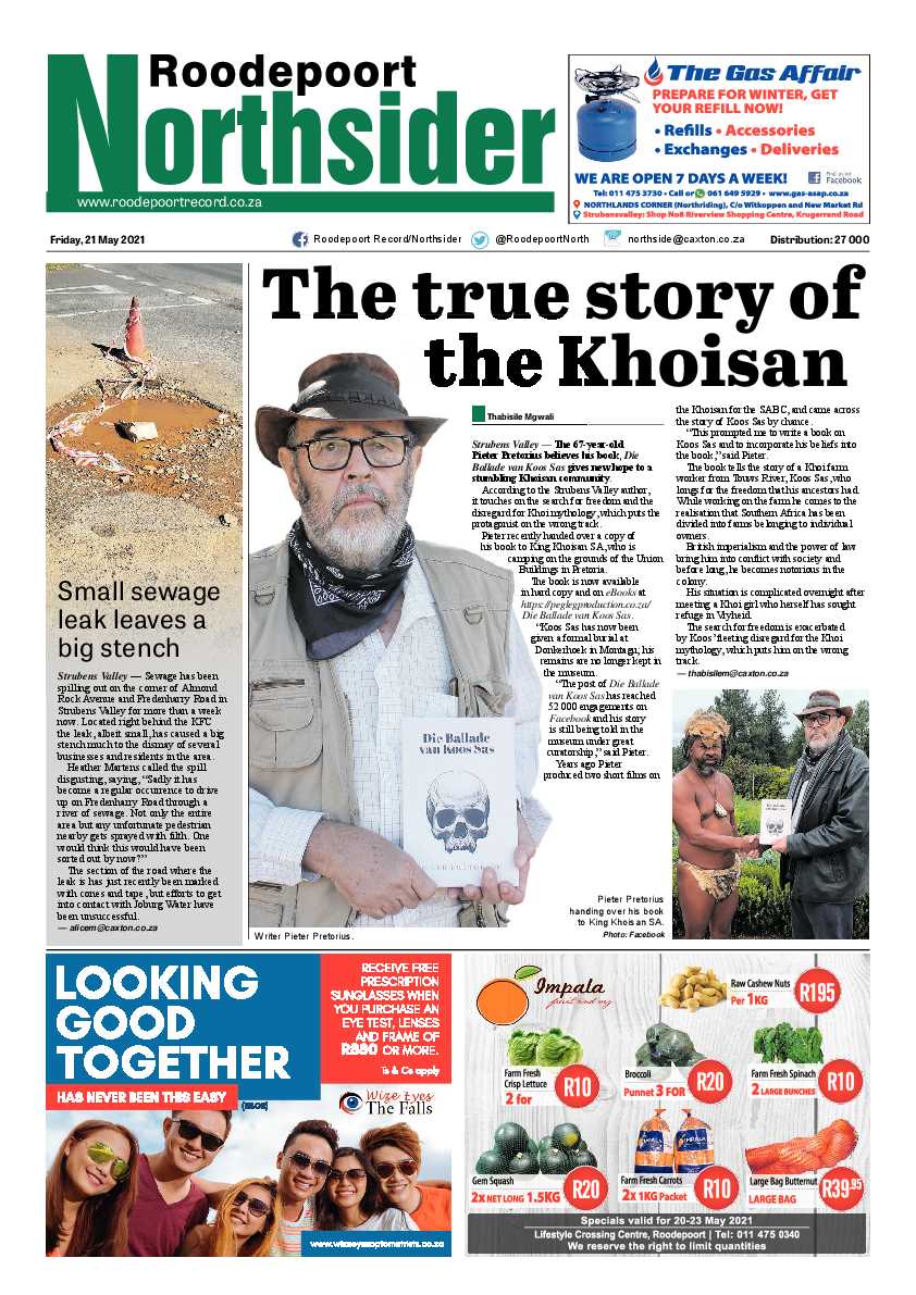 Roodepoort Northsider 21 May 2021 page 1