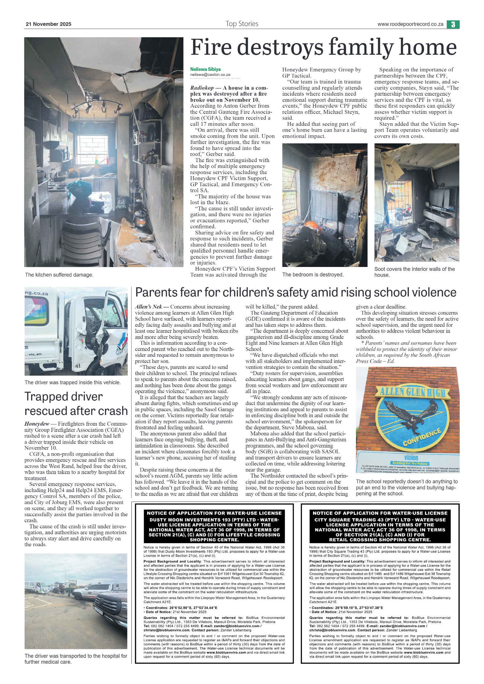 Roodepoort Northsider 21 November 2025 page 3