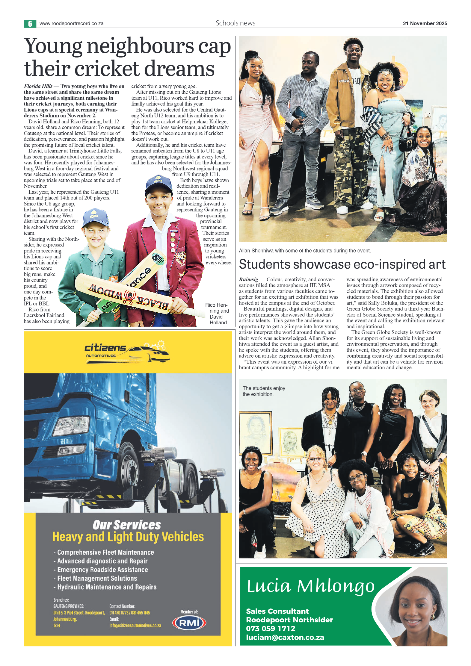 Roodepoort Northsider 21 November 2025 page 6