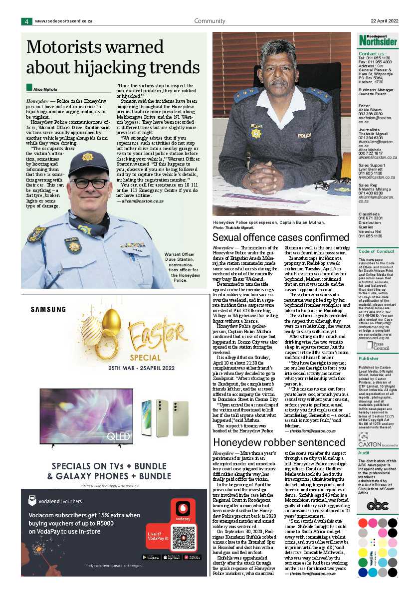 Roodepoort Northsider 22 April 2022 page 4