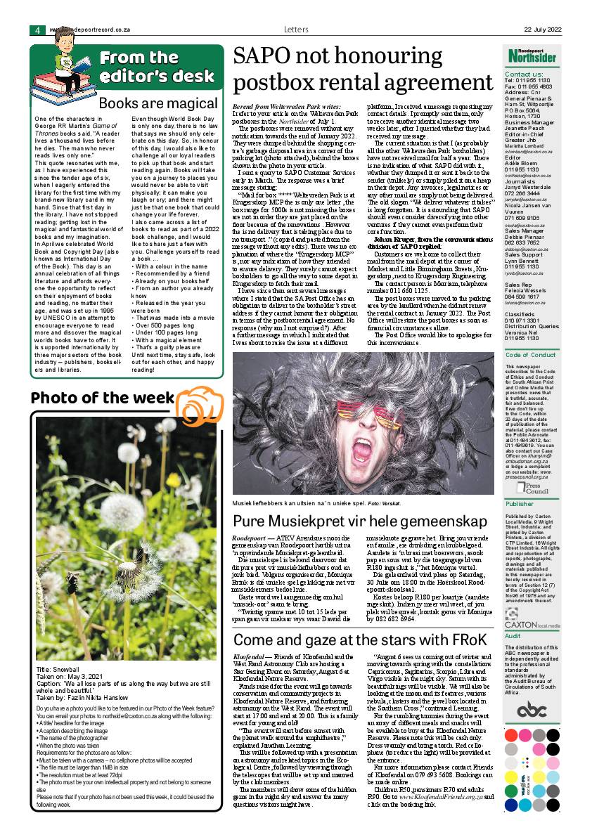 Roodepoort Northsider 22 July 2022 page 4