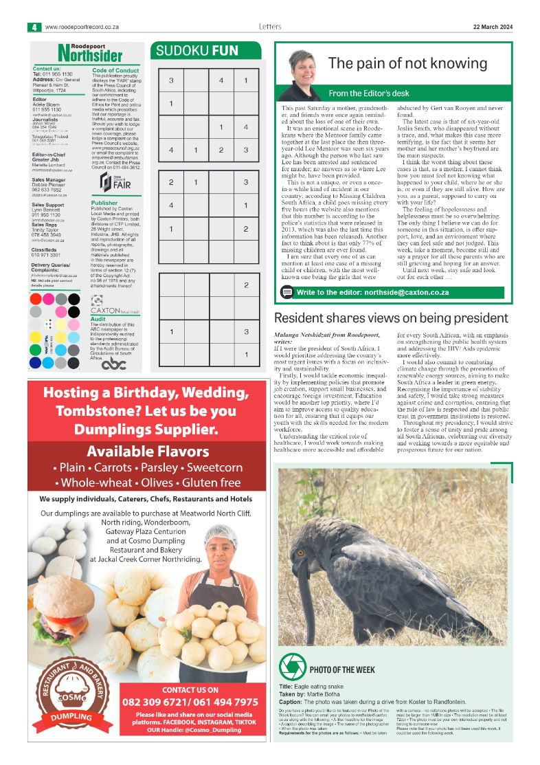 Roodepoort Northsider 22 March 2024 page 4