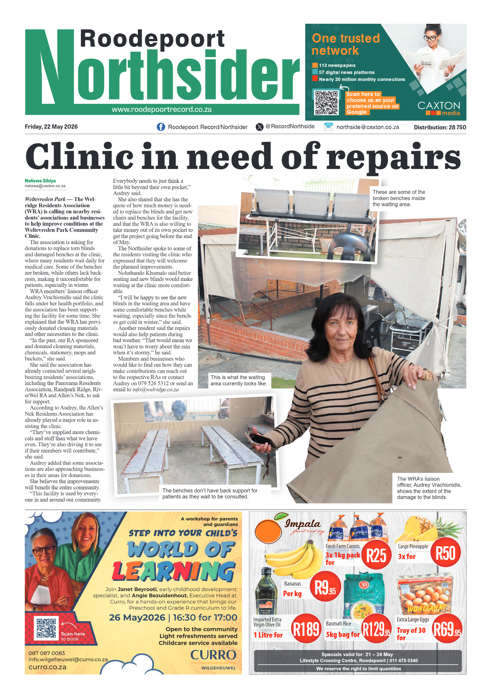 Roodepoort Northsider 22 May 2026 page 1