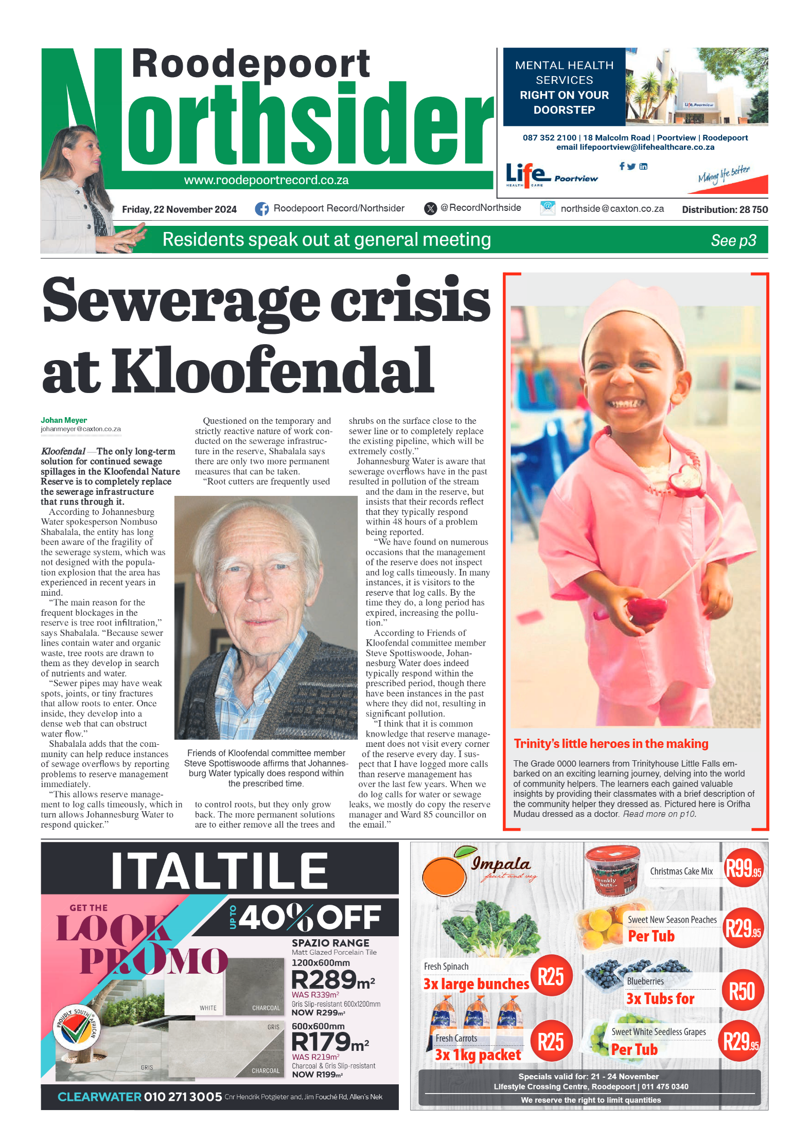 Roodepoort Northsider 22 November 2024 page 1