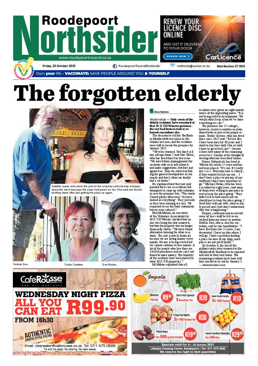 Roodepoort Northsider 22 October 2021 page 1