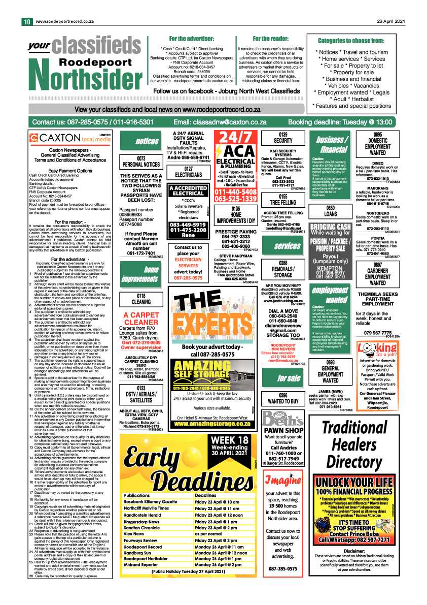 Roodepoort Northsider 23 April 2021 page 10