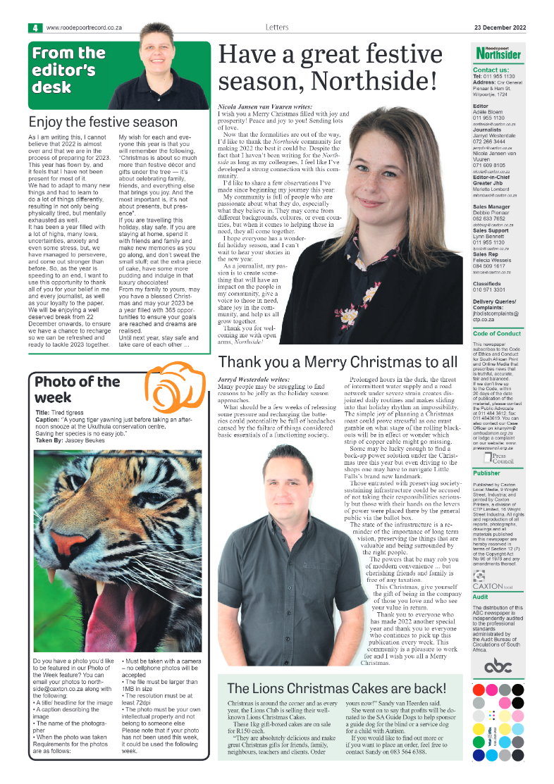 Roodepoort Northsider 23 December 2022 page 4