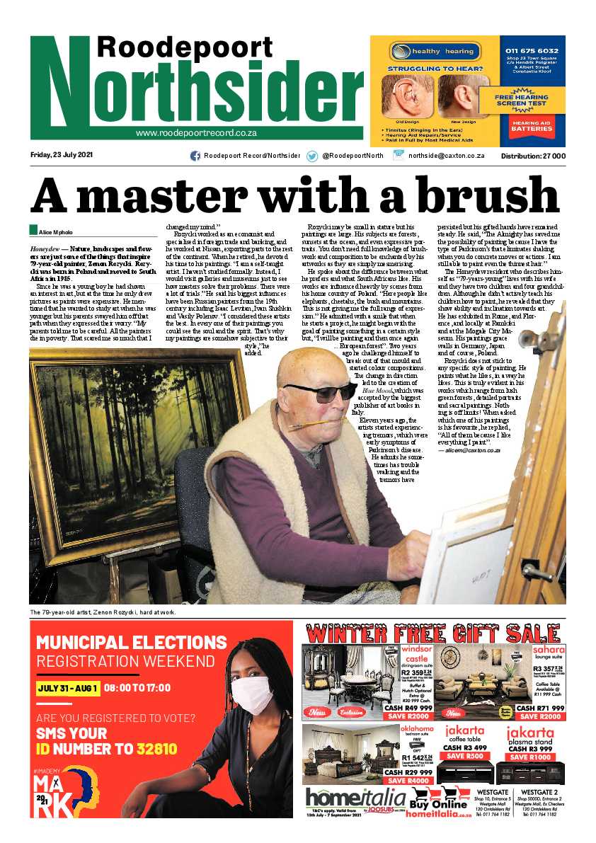 Roodepoort Northsider 23 July 2021 page 1