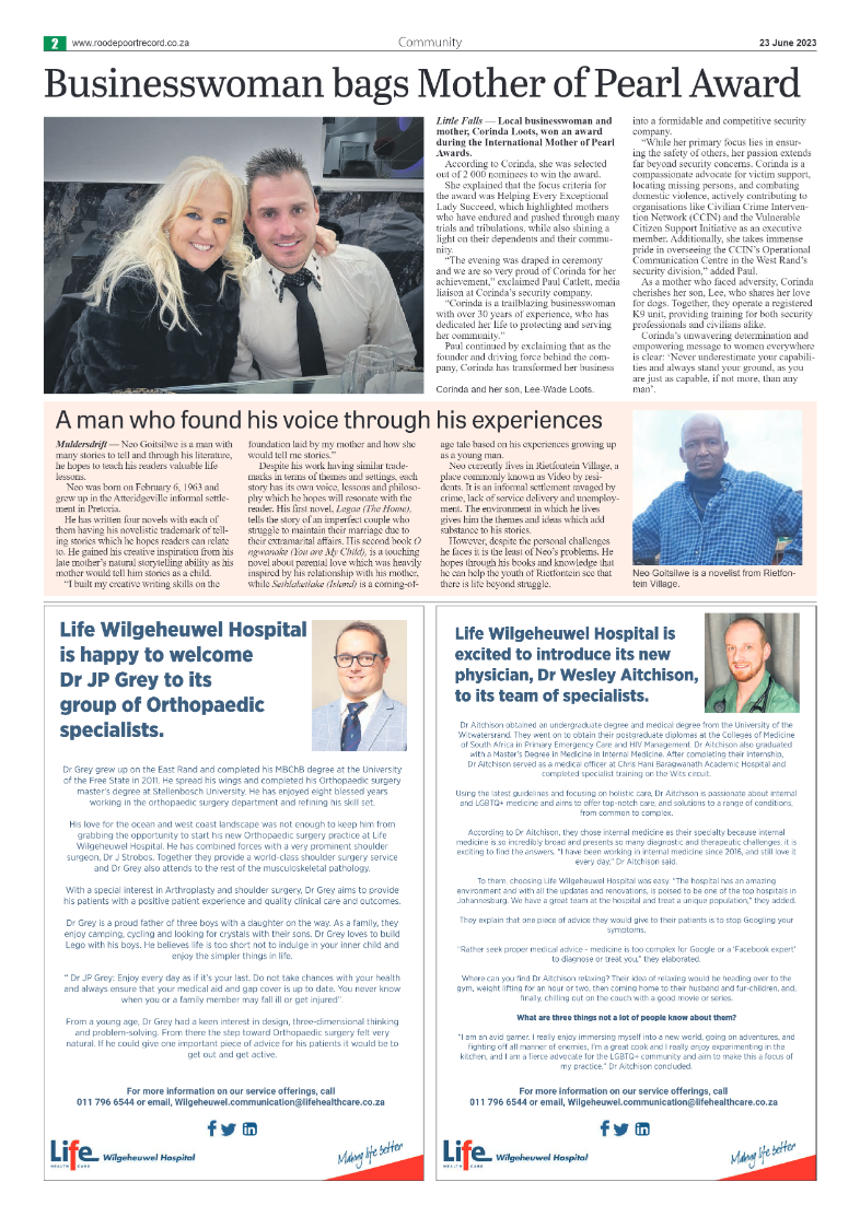 Roodepoort Northsider 23 June 2023 page 2