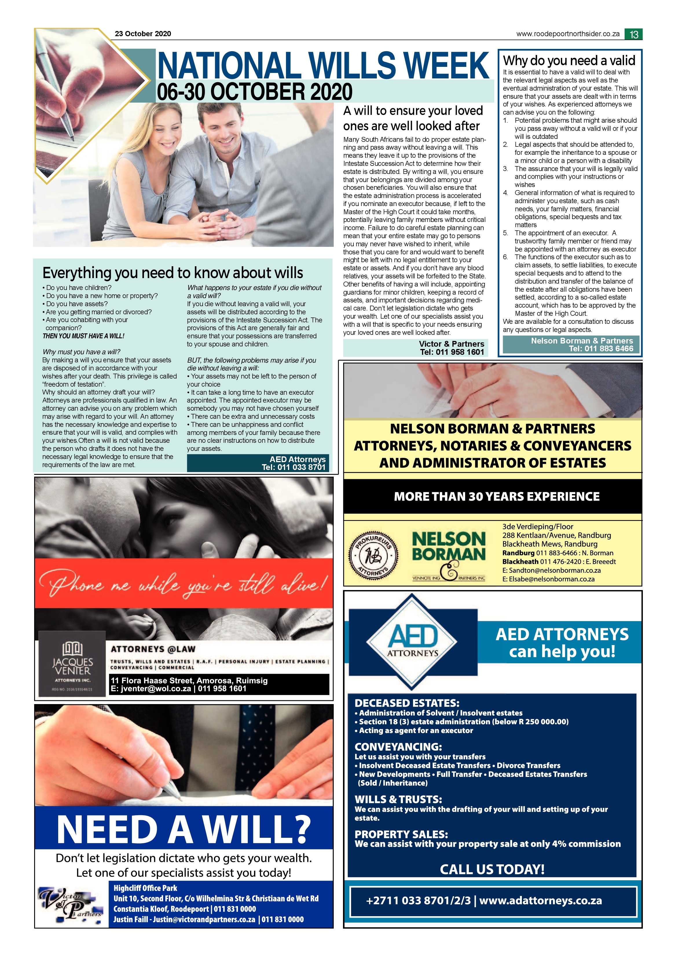 Roodepoort Northsider 23 October 2020 page 13