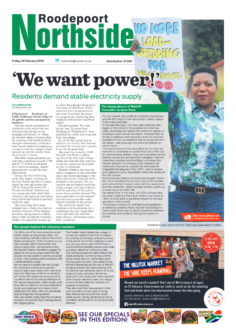 Roodepoort Northsider 24 February 2023 page 1