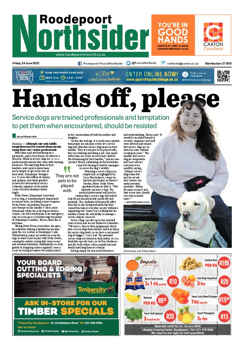 Roodepoort Northsider 24 June 2022 page 1
