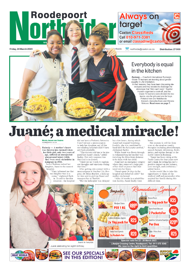 Roodepoort Northsider 24 March 2023 page 1