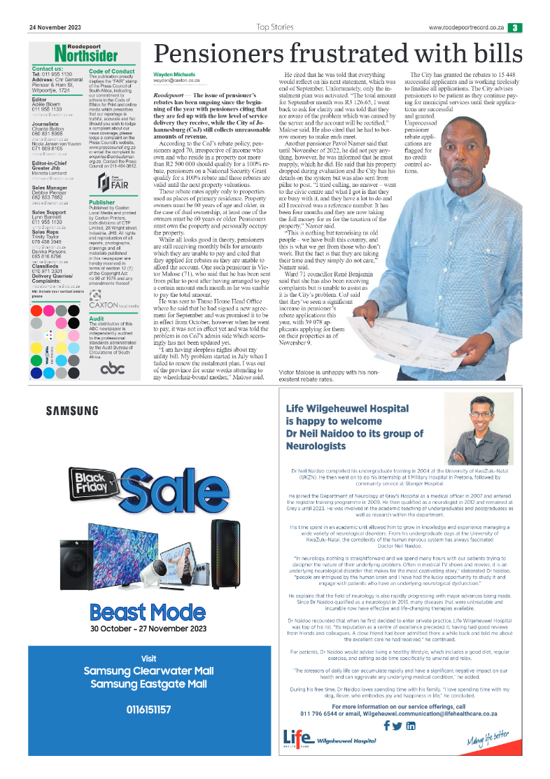 Roodepoort Northsider 24 November 2023 page 3