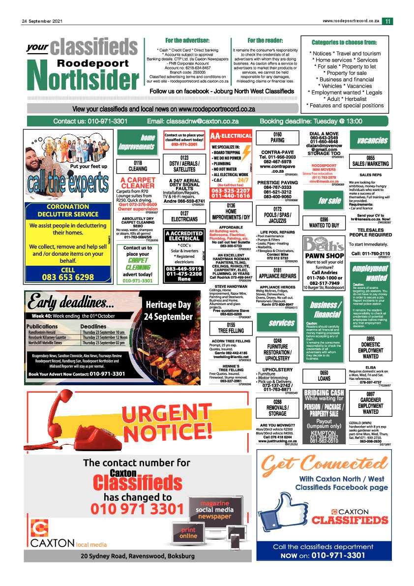 Roodepoort Northsider 24 September 2021 page 11