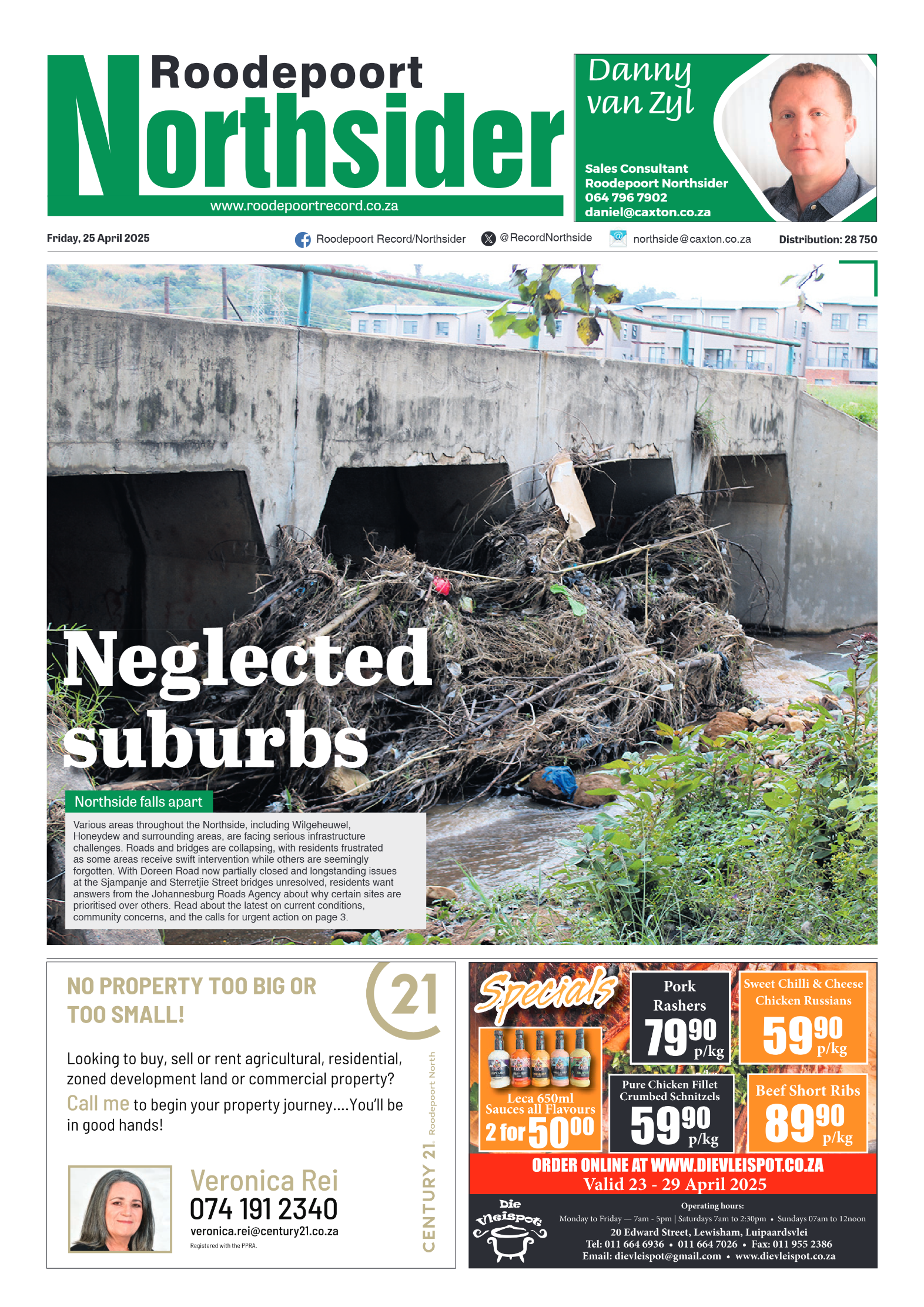 Roodepoort Northsider 25 April 2025 page 1