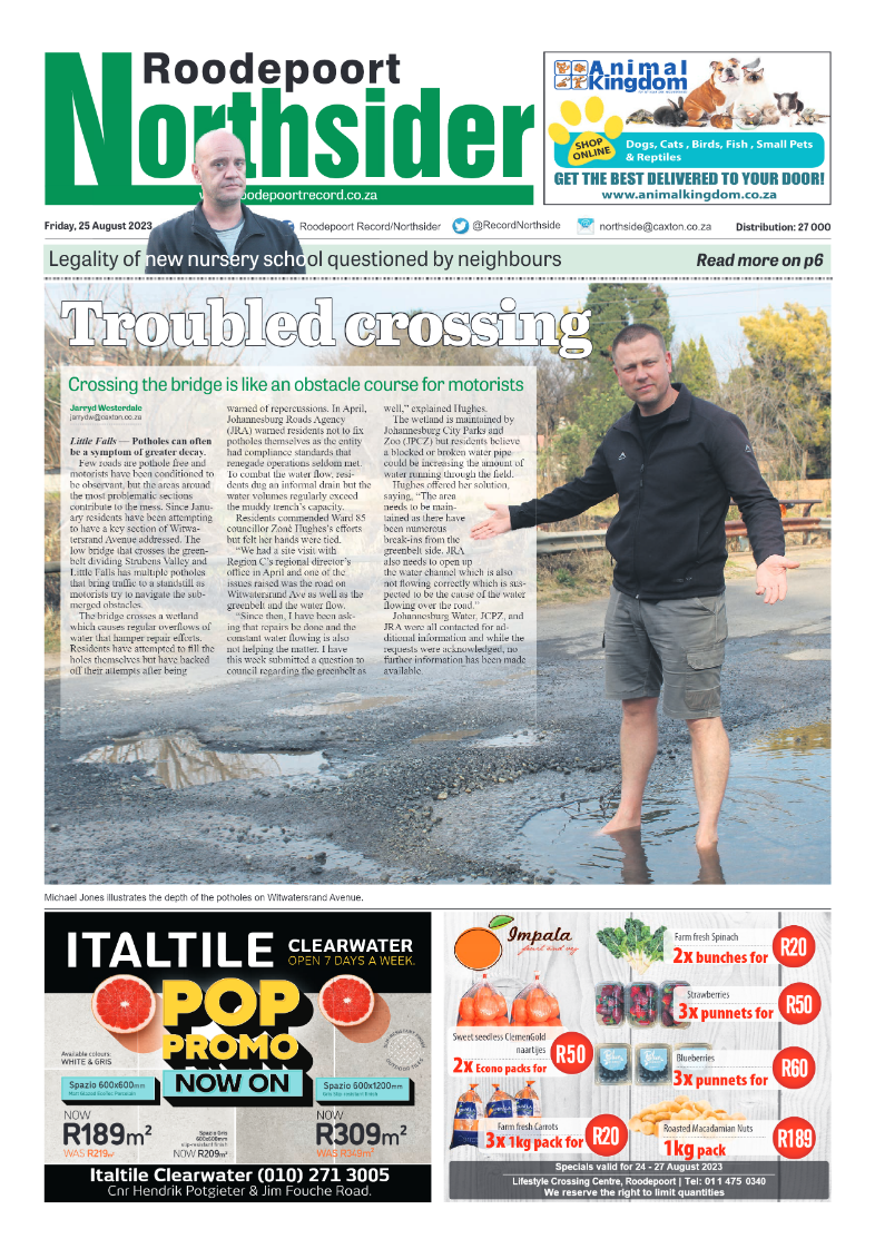 Roodepoort Northsider  25 August 2023 page 1