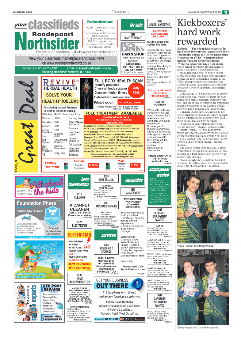 Roodepoort Northsider  25 August 2023 page 11
