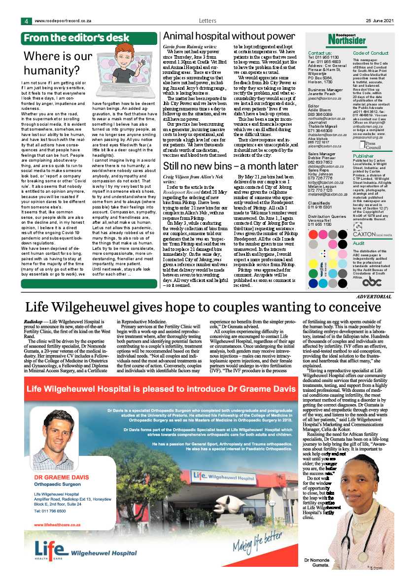 Roodepoort Northsider 25 June 2021 page 4