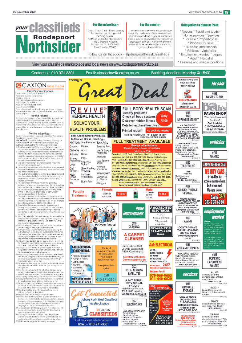 Roodepoort Northsider 25 November 2022 page 19