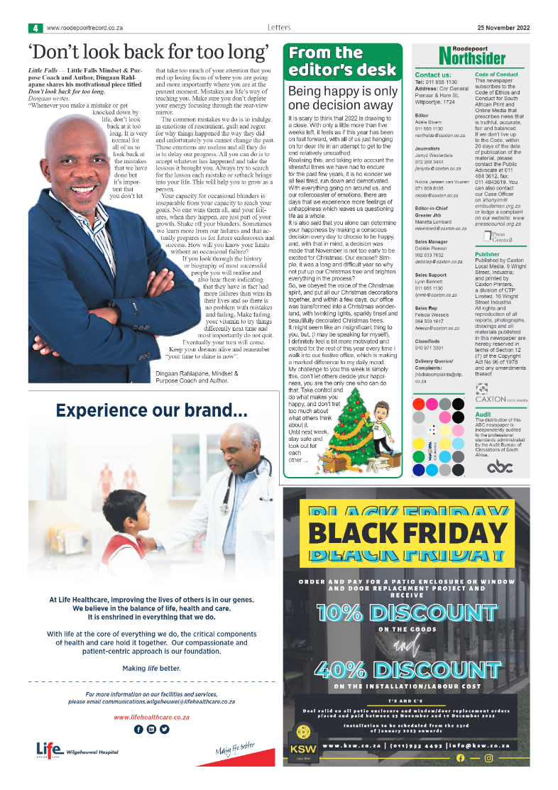 Roodepoort Northsider 25 November 2022 page 4