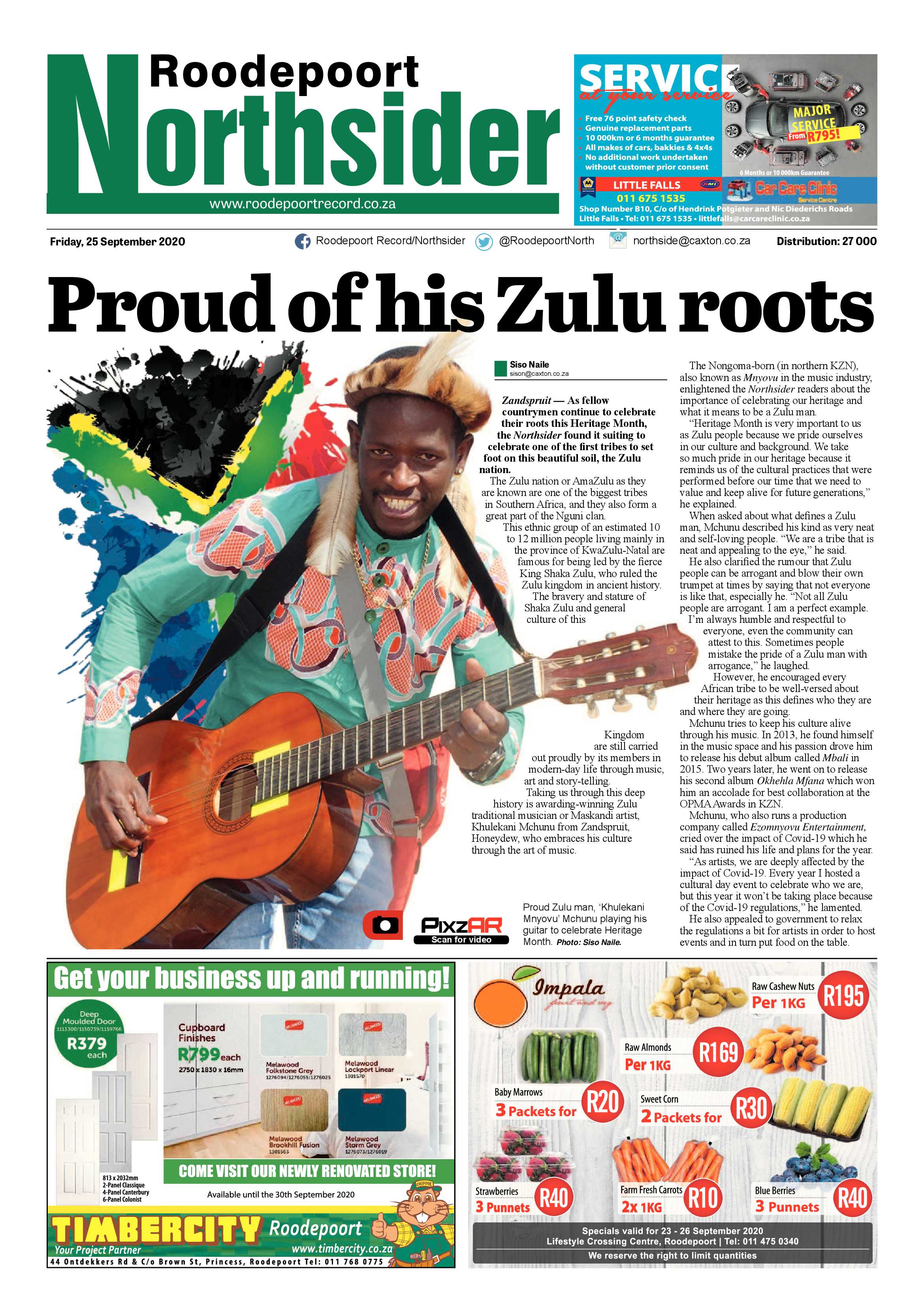 Roodepoort Northsider 25 September 2020 page 1
