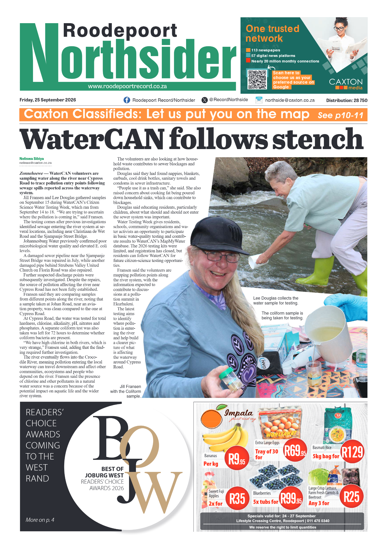 Roodepoort Northsider 25 September 2026 page 1