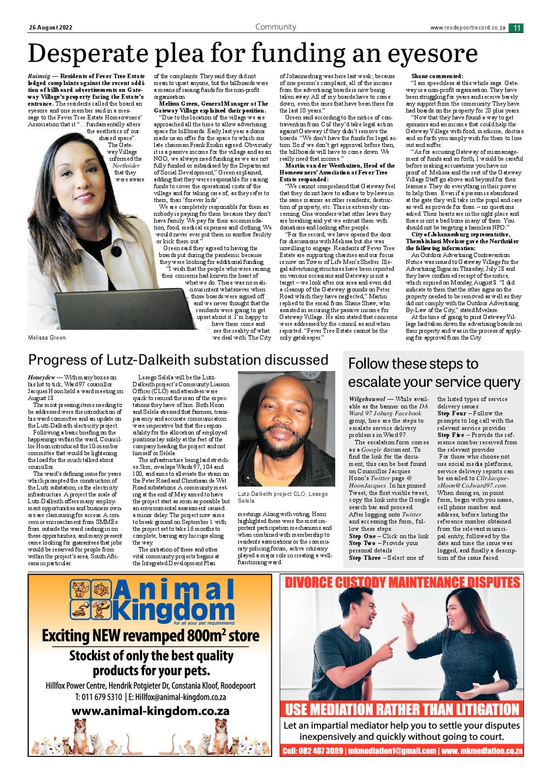 Roodepoort Northsider 26 August 2022 page 11