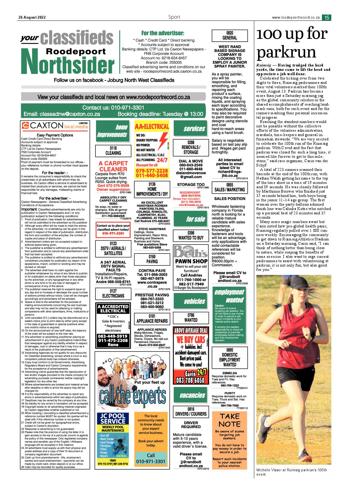 Roodepoort Northsider 26 August 2022 page 15