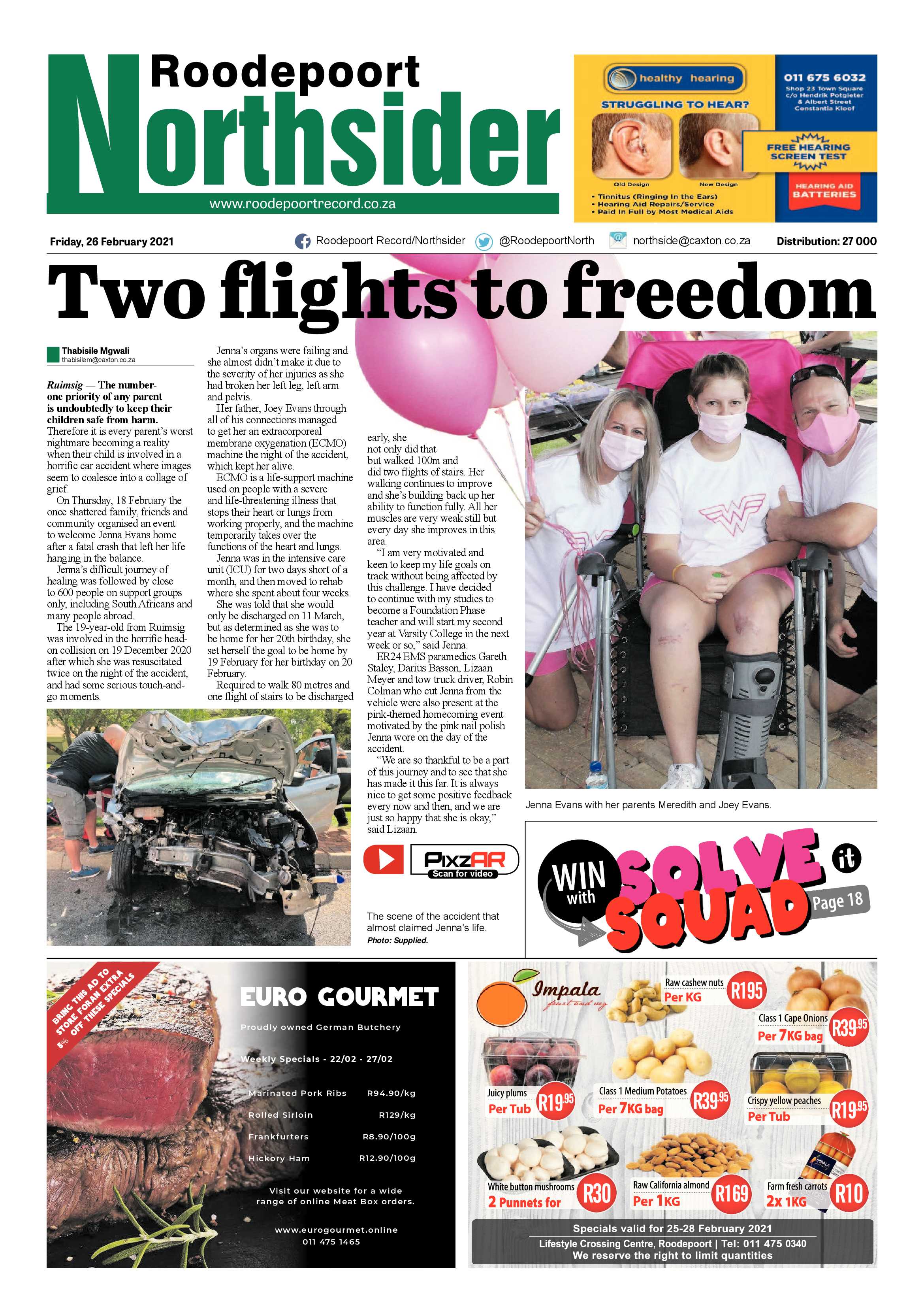 Roodepoort Northsider 26 February 2021 page 1