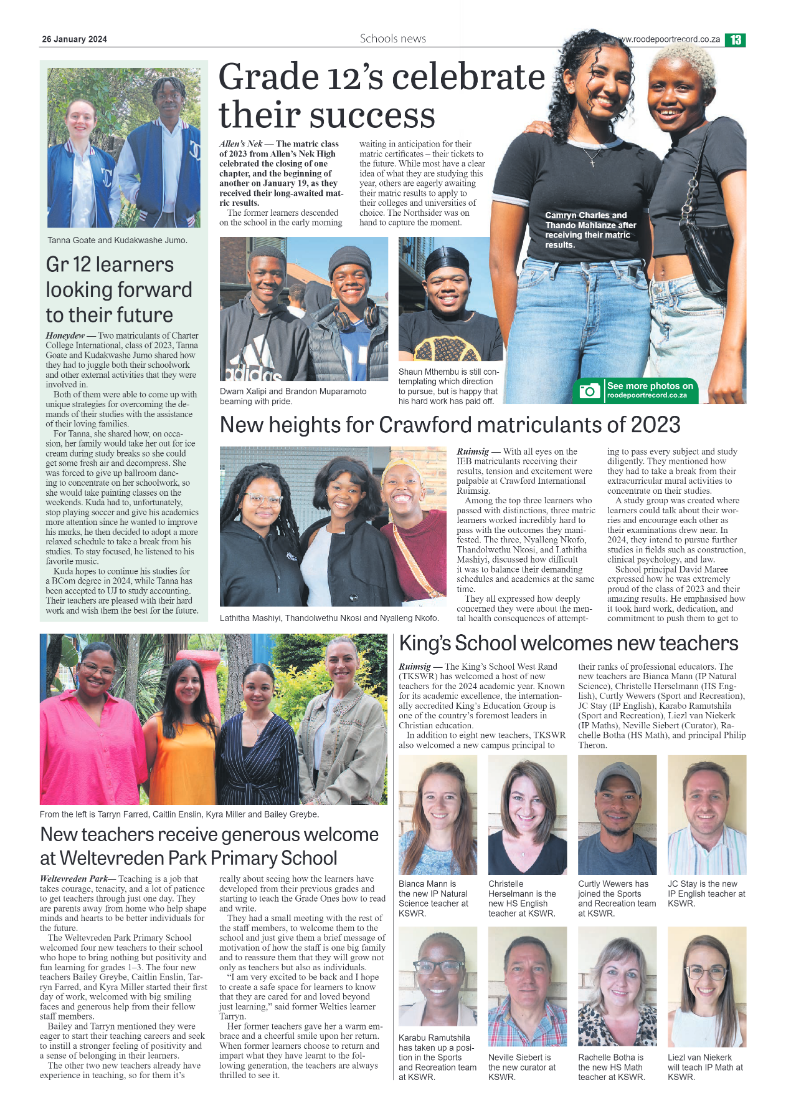 Roodepoort Northsider 26 January 2024 page 13