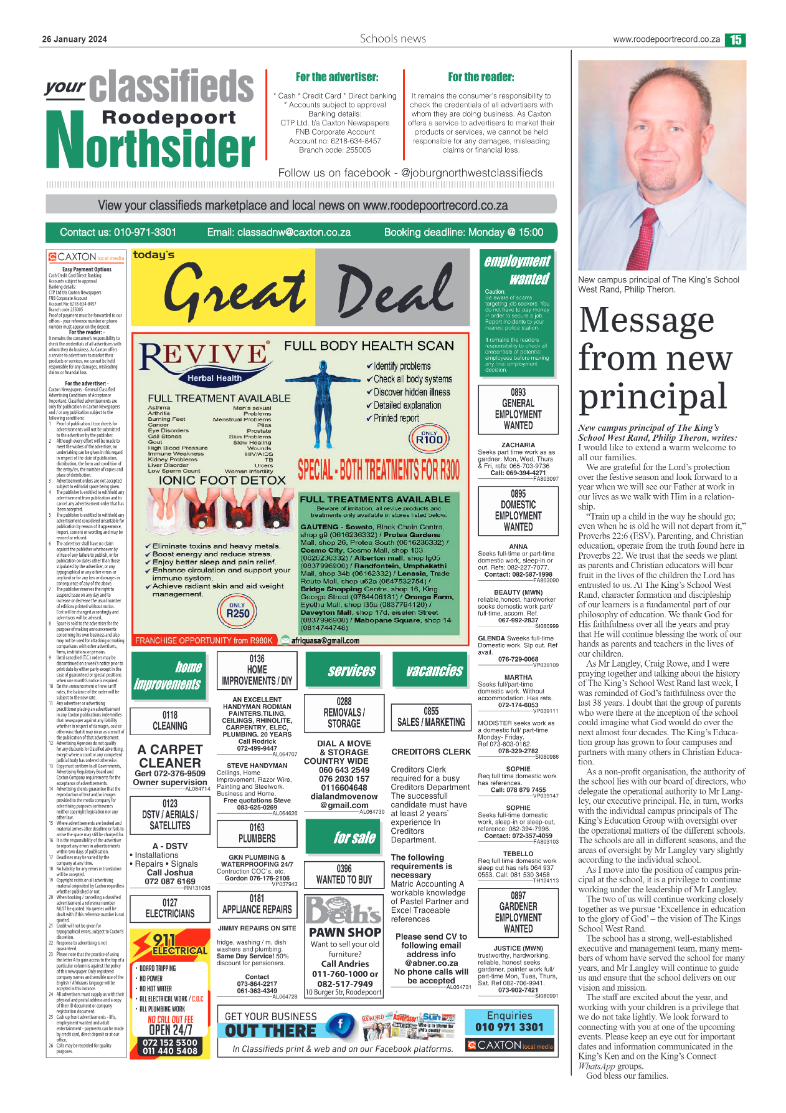 Roodepoort Northsider 26 January 2024 page 15