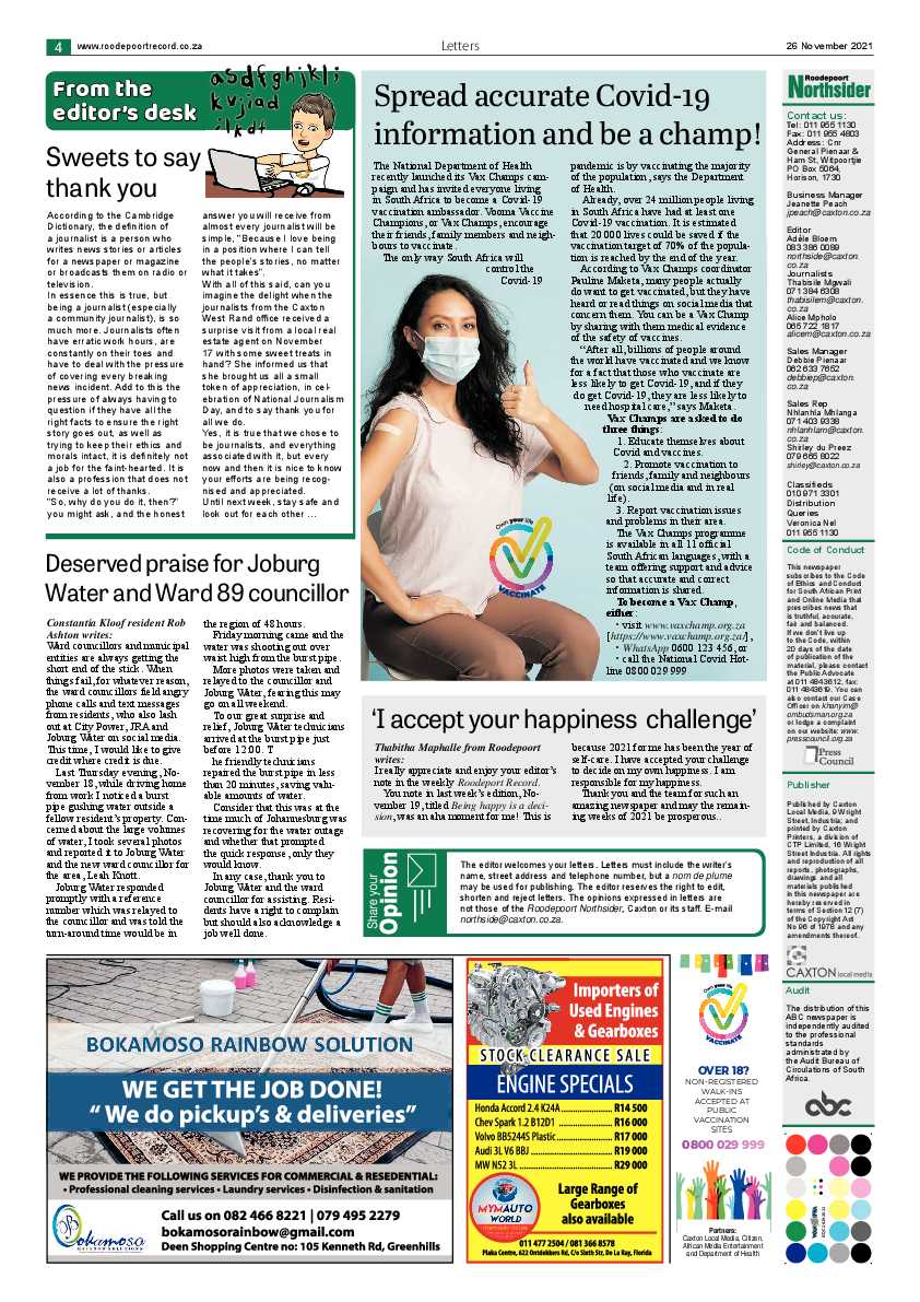 Roodepoort Northsider 26 November 2021 page 6