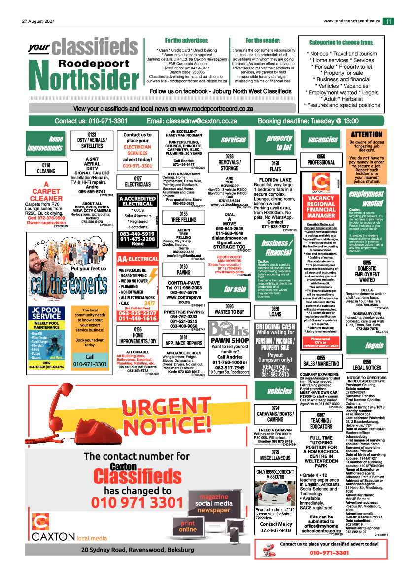 Roodepoort Northsider 27 August 2021 page 13