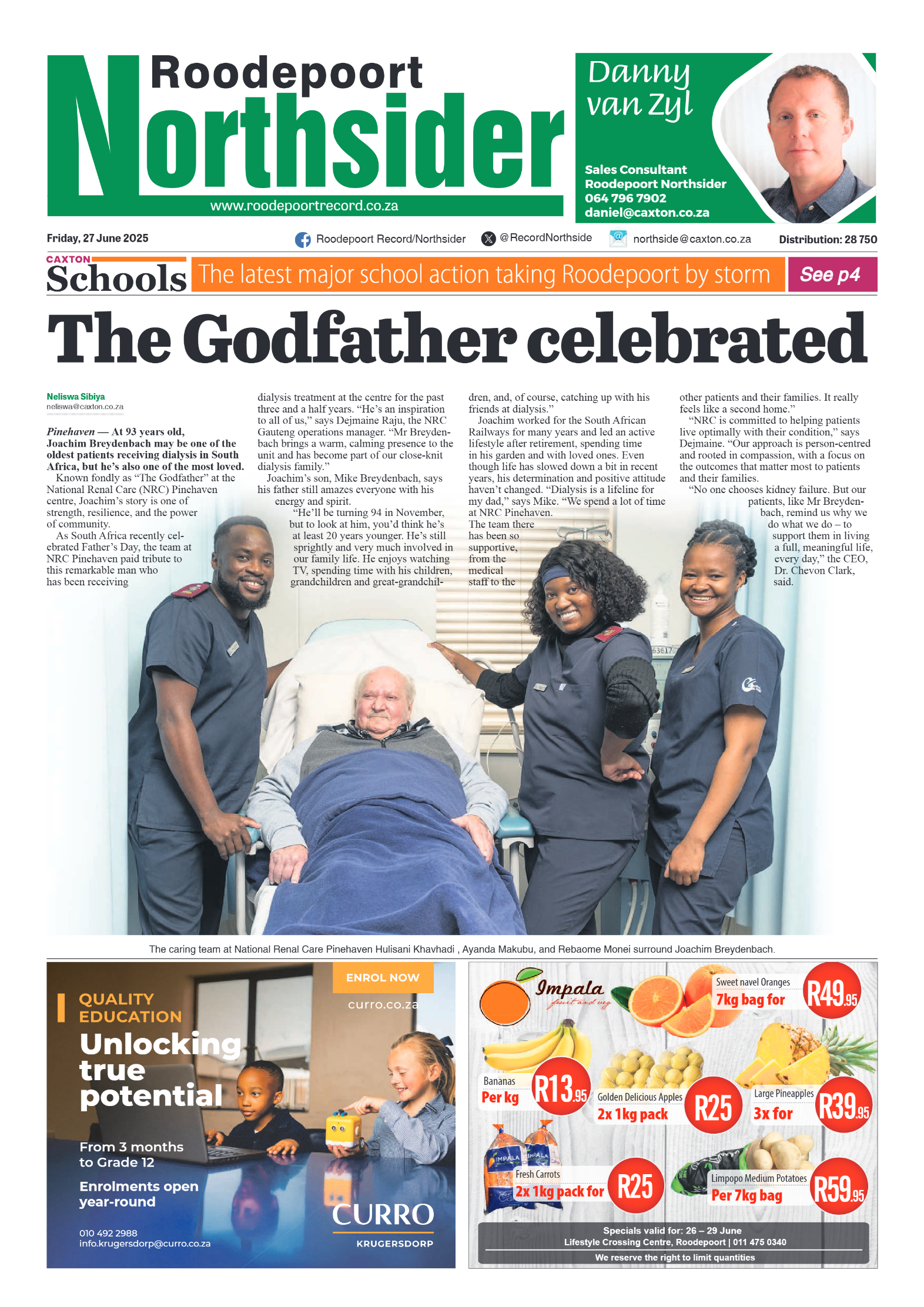 Roodepoort Northsider 27 June 2025 page 1