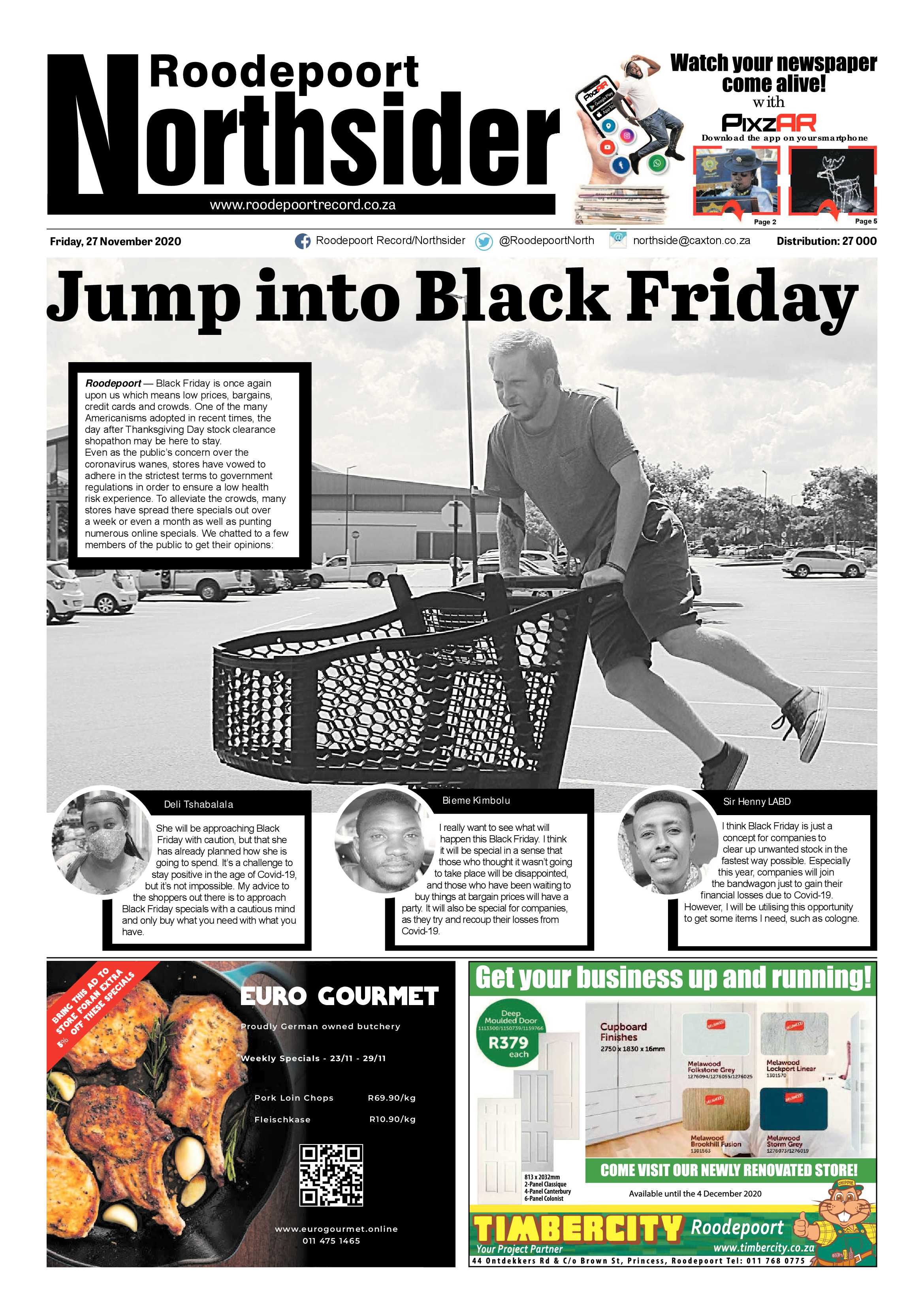 Roodepoort Northsider 27 November 2020 page 1