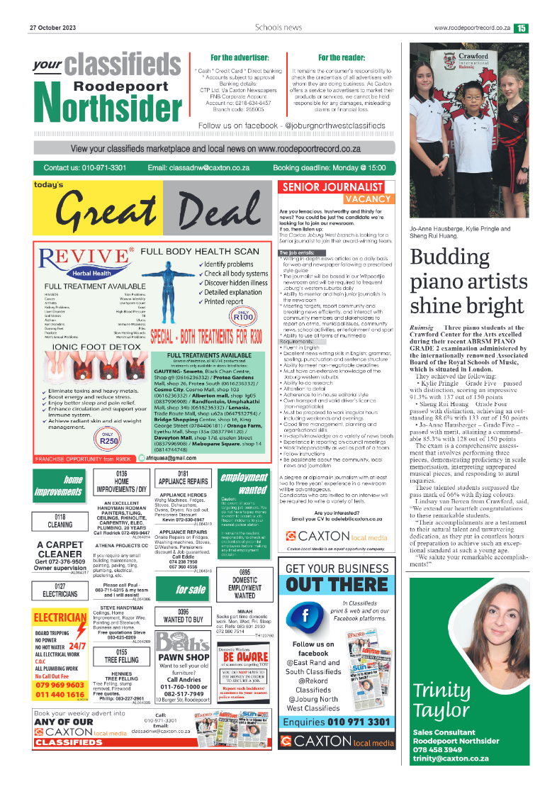 Roodepoort Northsider 27 October 2023 page 15