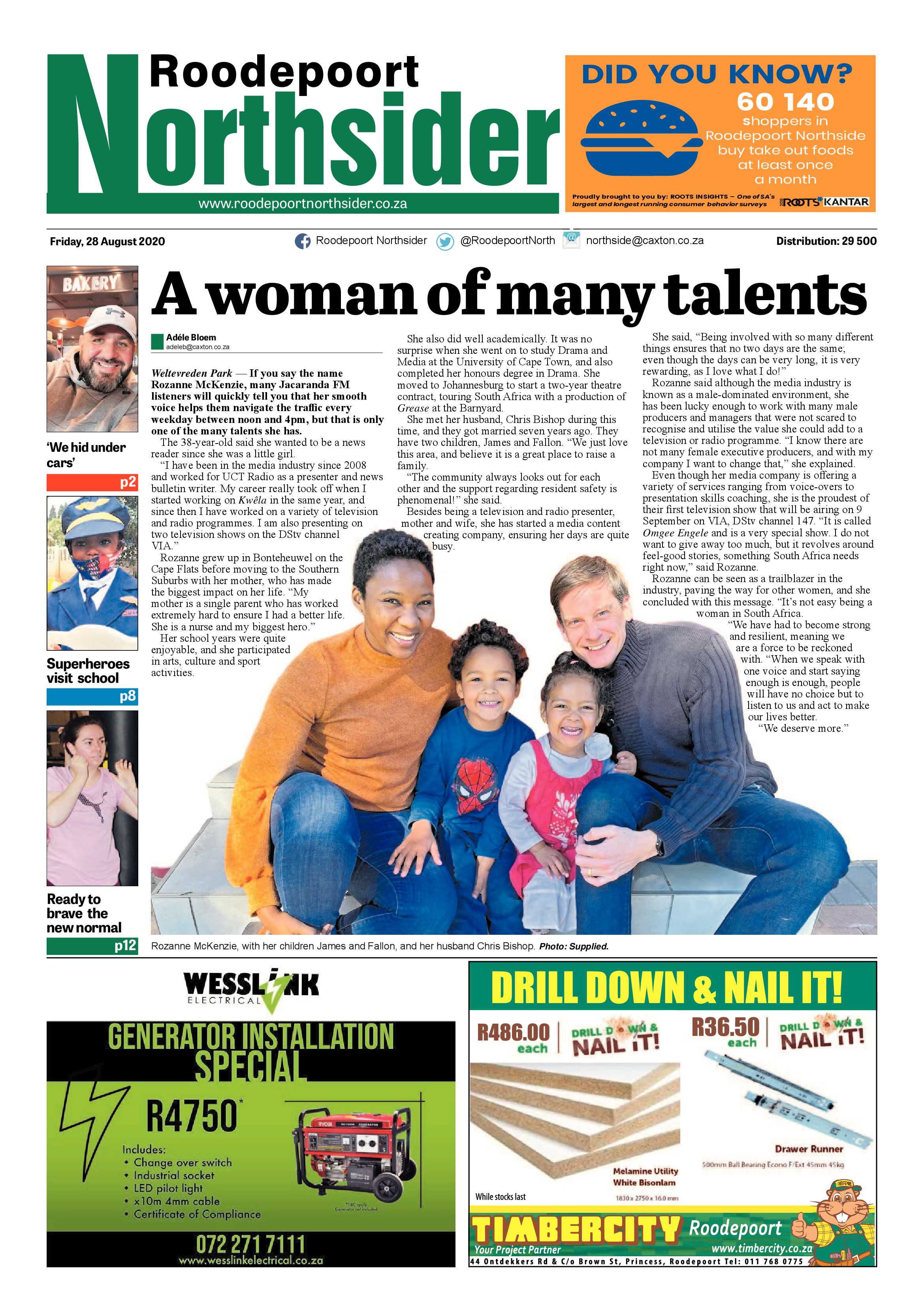 Roodepoort Northsider 28 August 2020 page 1