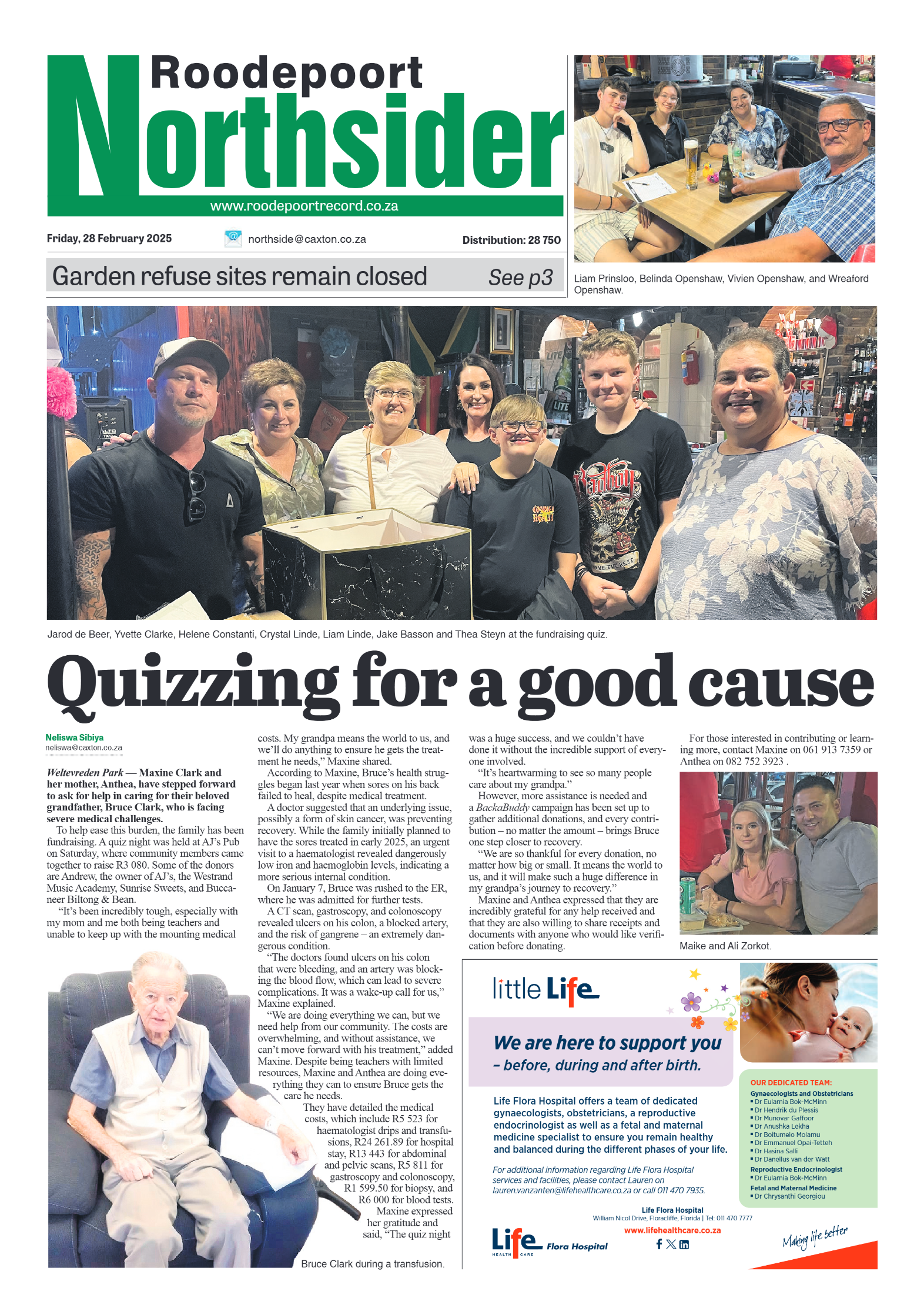 Roodepoort Northsider 28 February 2025 page 1