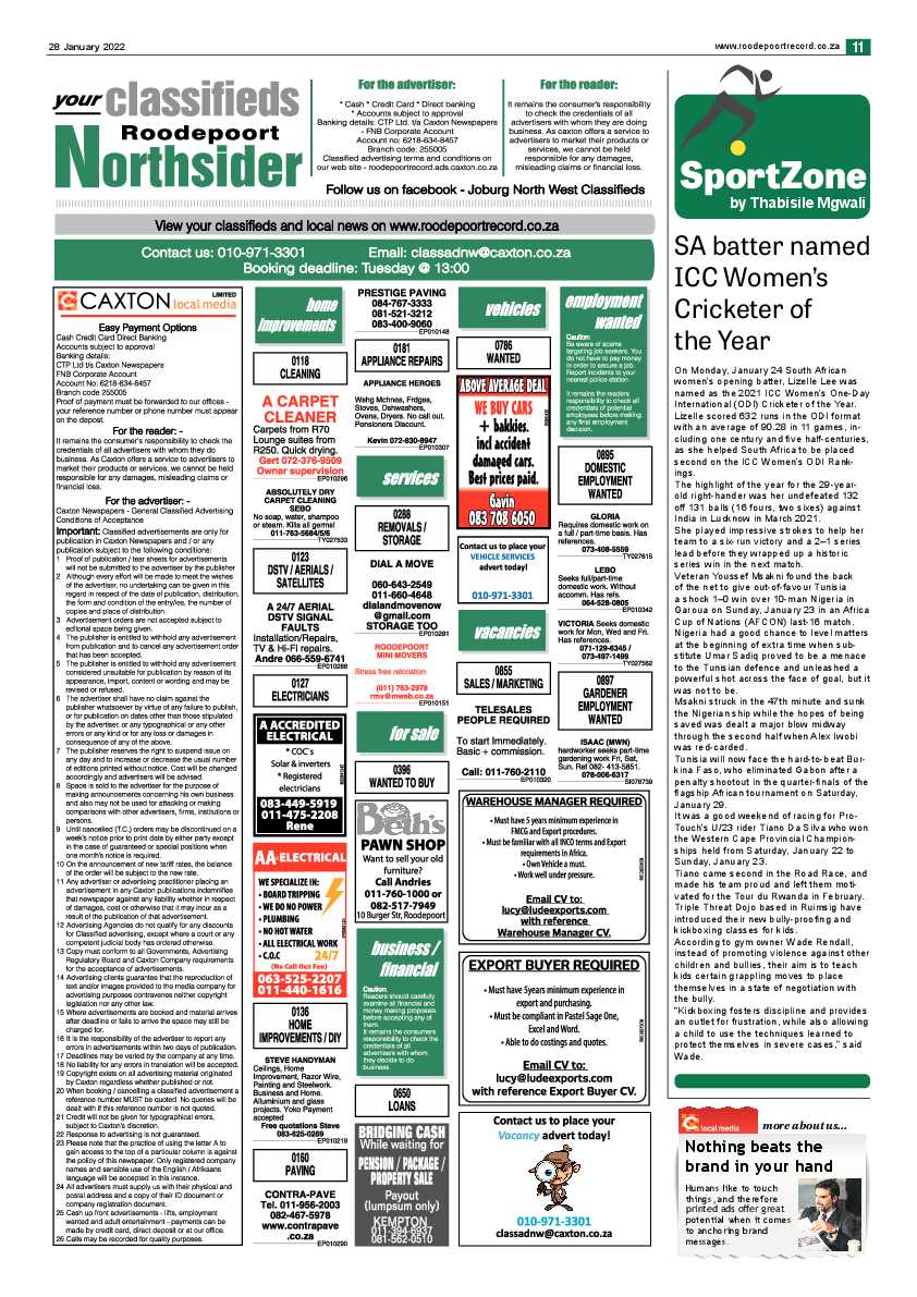 Roodepoort Northsider 28 January 2022 page 11