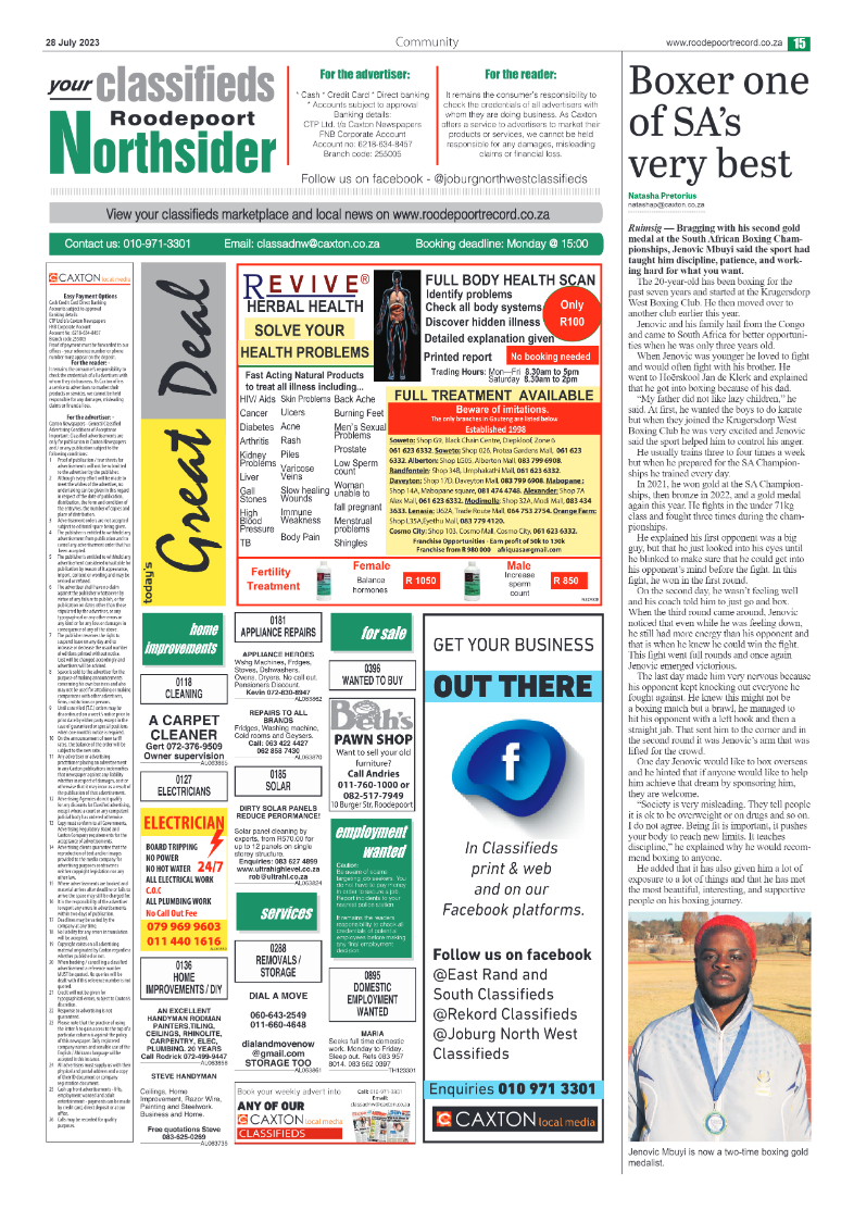 Roodepoort Northsider 28 July 2023 page 15