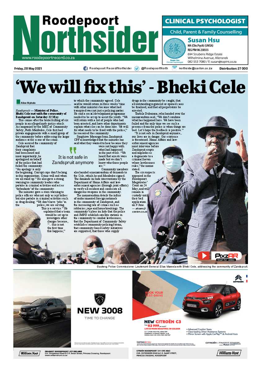 Roodepoort Northsider 28 May 2021 page 1