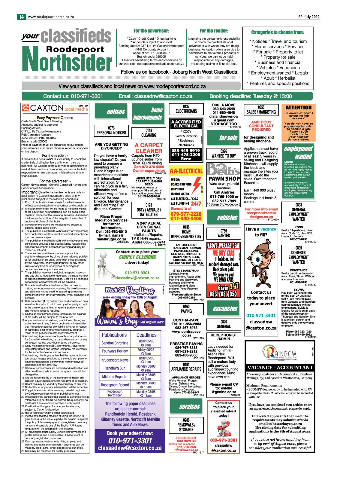Roodepoort Northsider 29 July 2022 page 14