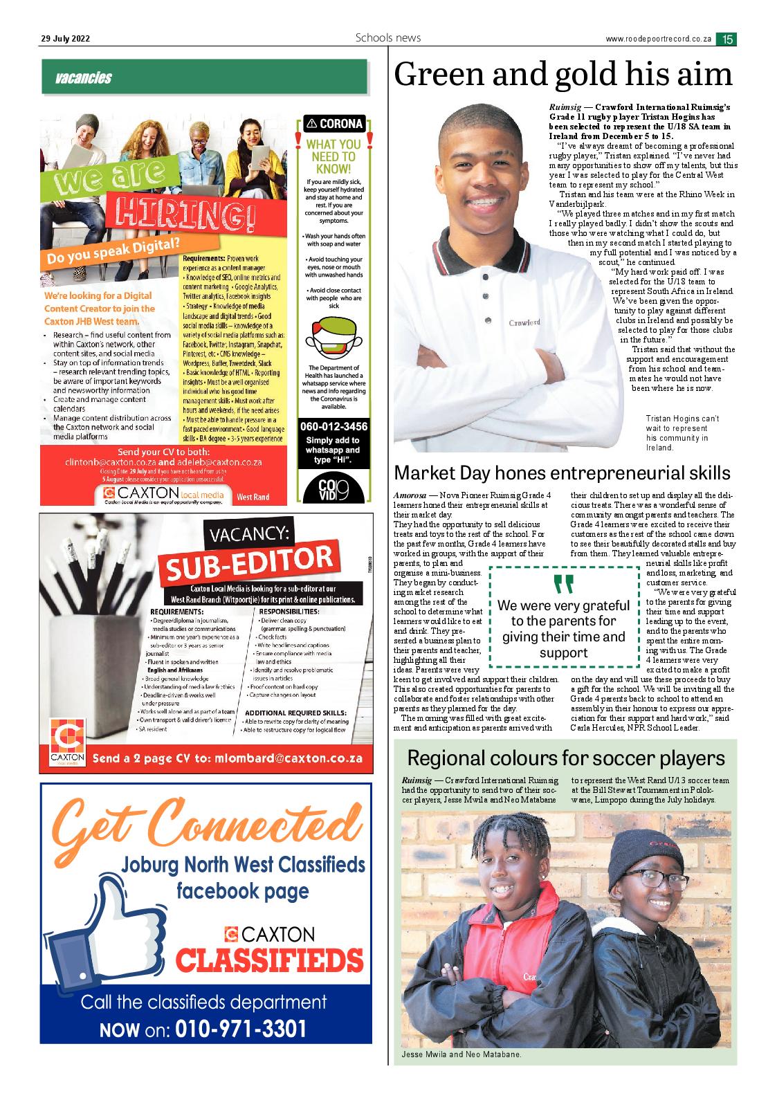 Roodepoort Northsider 29 July 2022 page 15