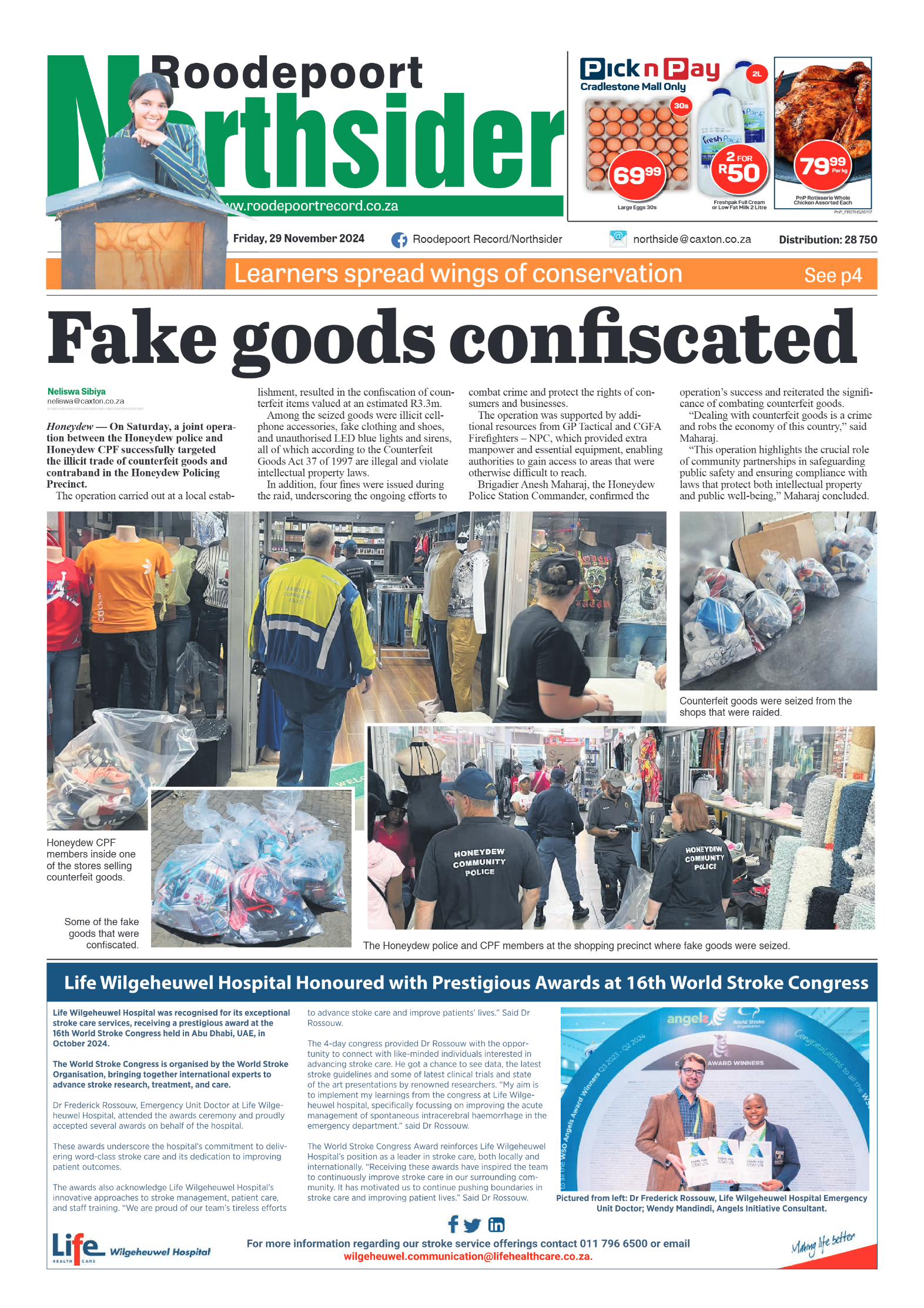 Roodepoort Northsider 29 November 2024 page 1