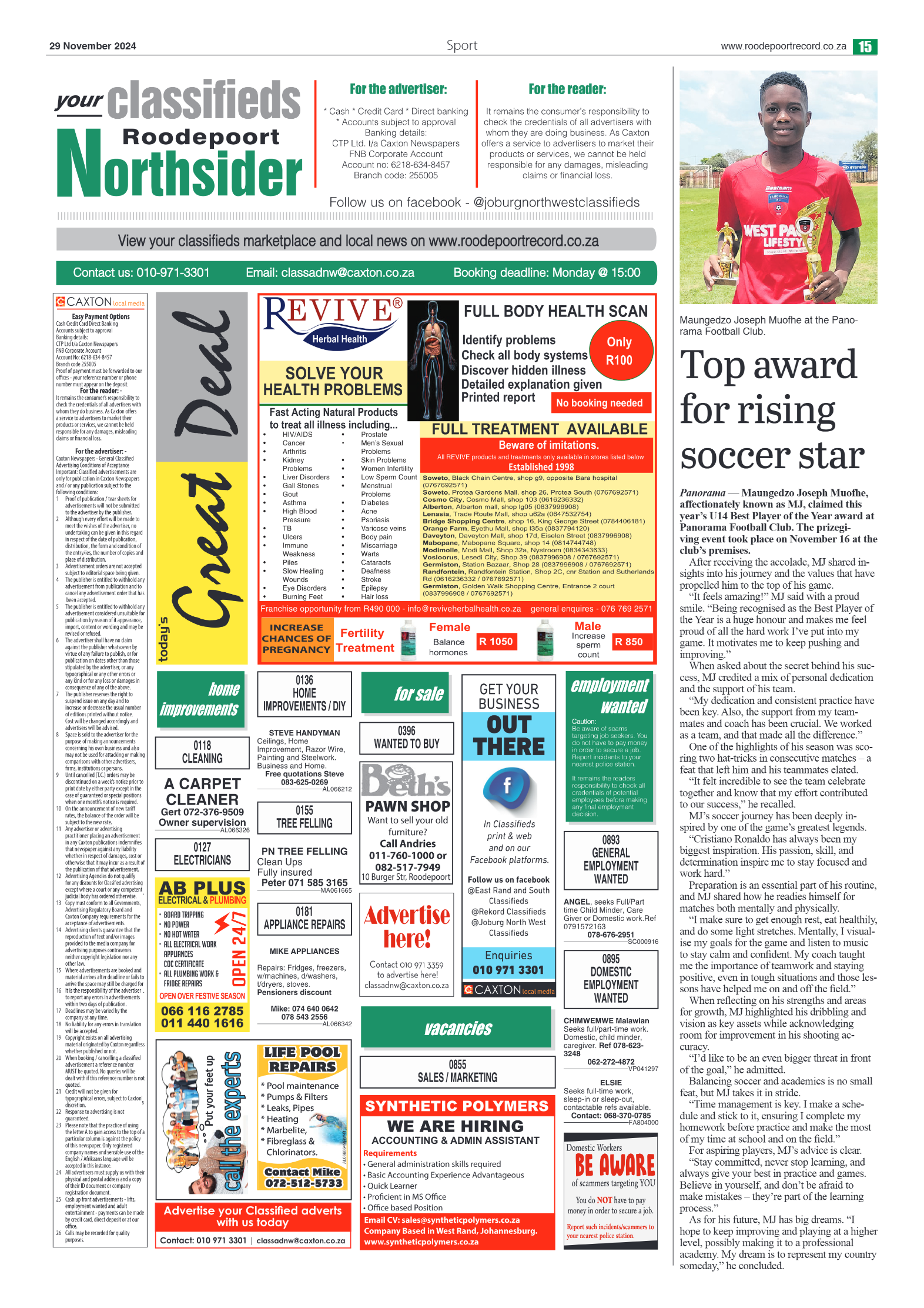 Roodepoort Northsider 29 November 2024 page 15