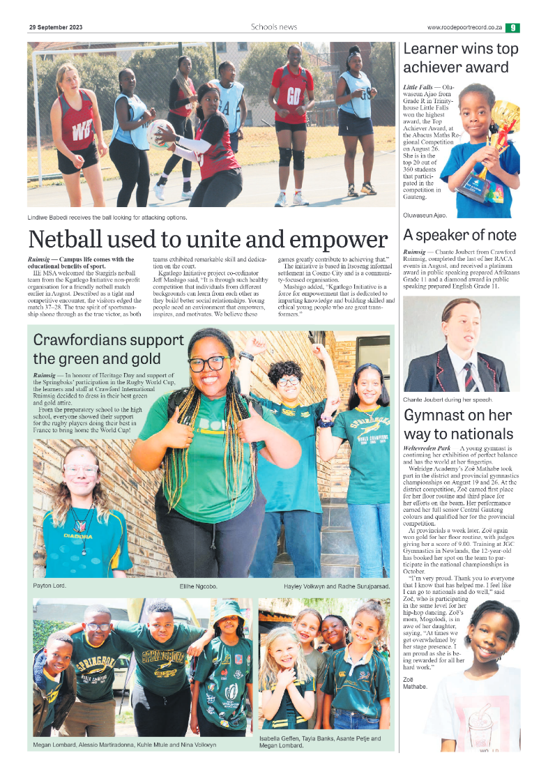 Roodepoort Northsider 29 September 2023 page 9